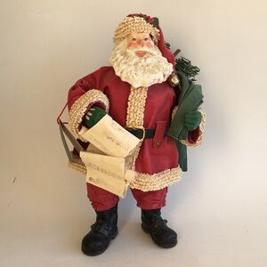 Classic Collectibles Fabric Mache Santa & list